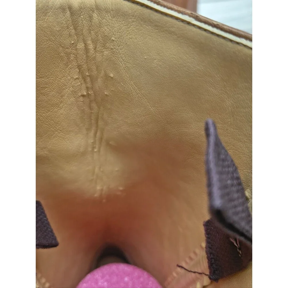 Vintage Double H Campus Boots Congac Brown Leather Women Size 6